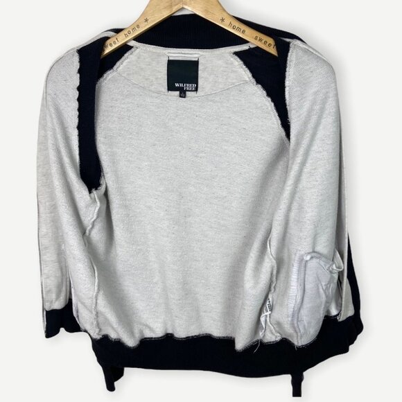 Aritzia Wilfred Free Colorblock Bomber Jacket Full Zipper Size Small Minimalist - Picture 4 of 9